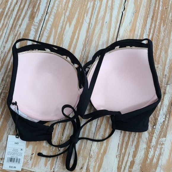 Nwt Shade & Shore push-up laser cut bikini top 34D - Picture 3 of 3